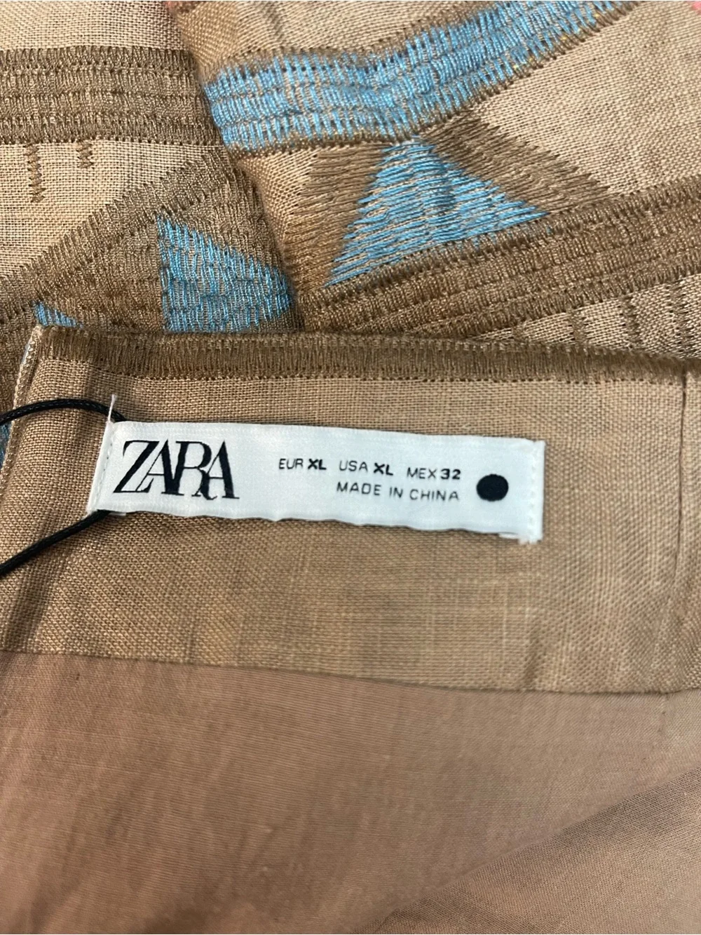 Zara embroidered linen
